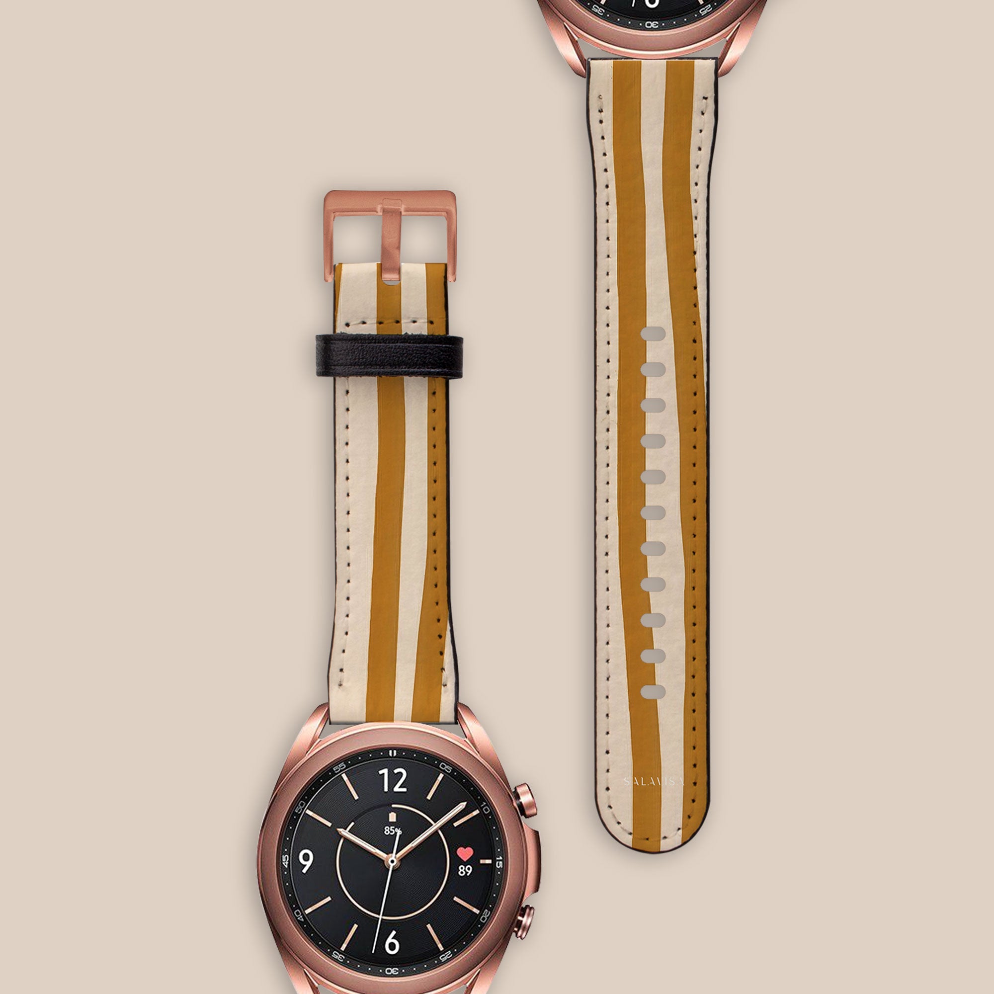 Wonky Mustard Galaxy Watch Band — view 2 — Salavisa