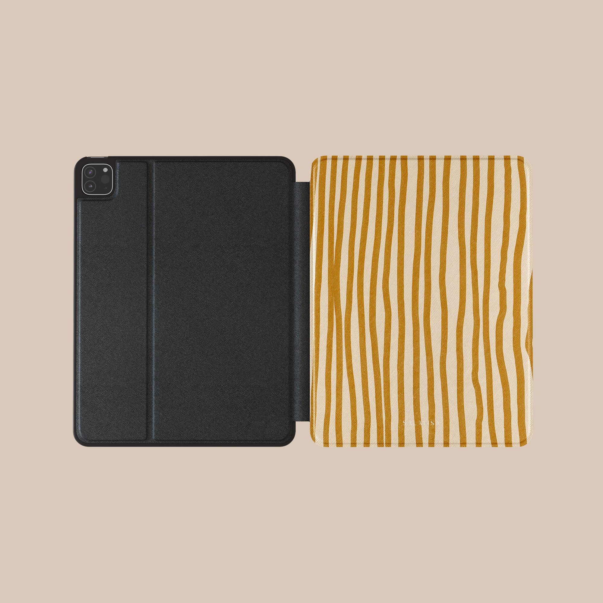 Wonky Mustard iPad Case — view 3 — Salavisa