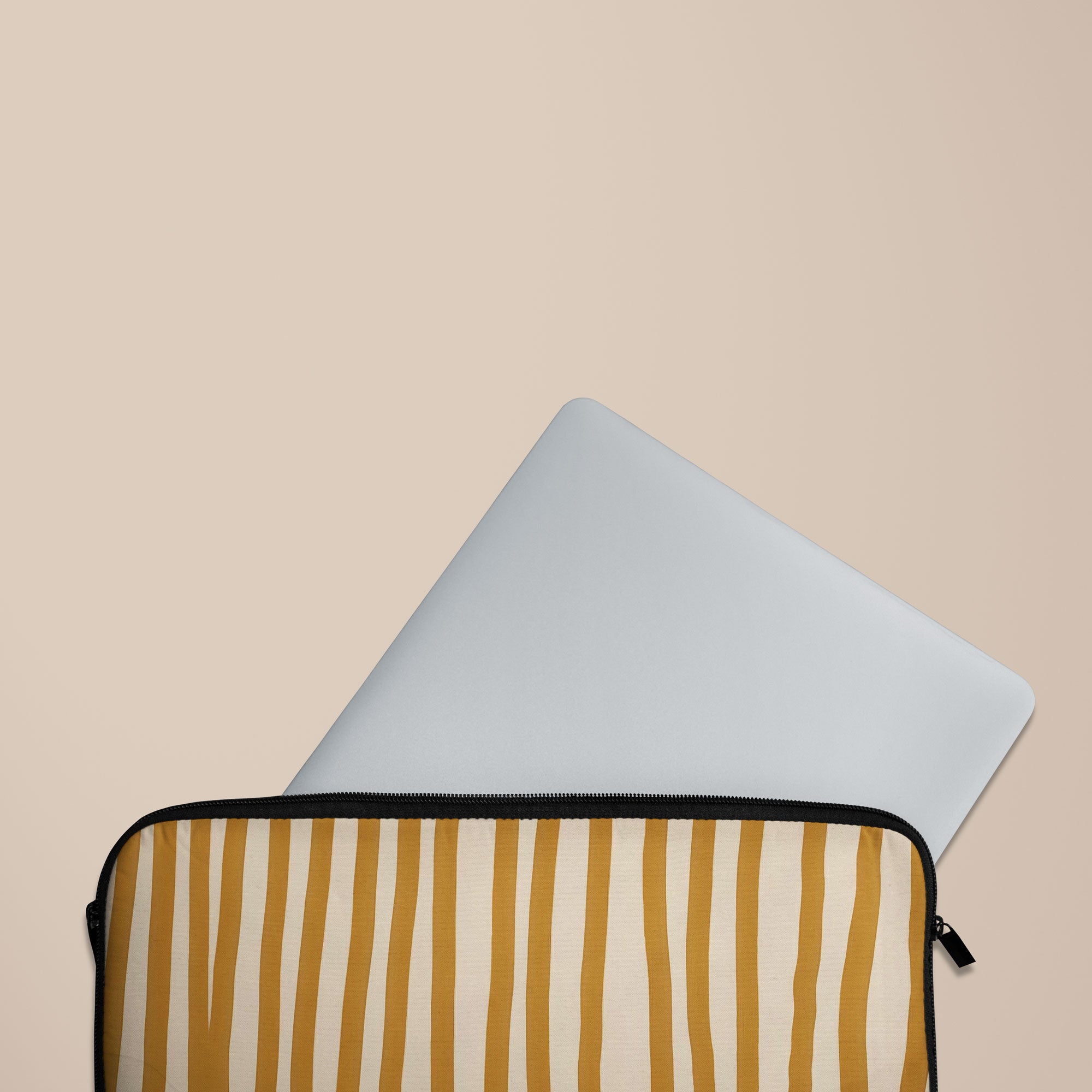 Wonky Mustard Laptop Sleeve — view 3 — Salavisa