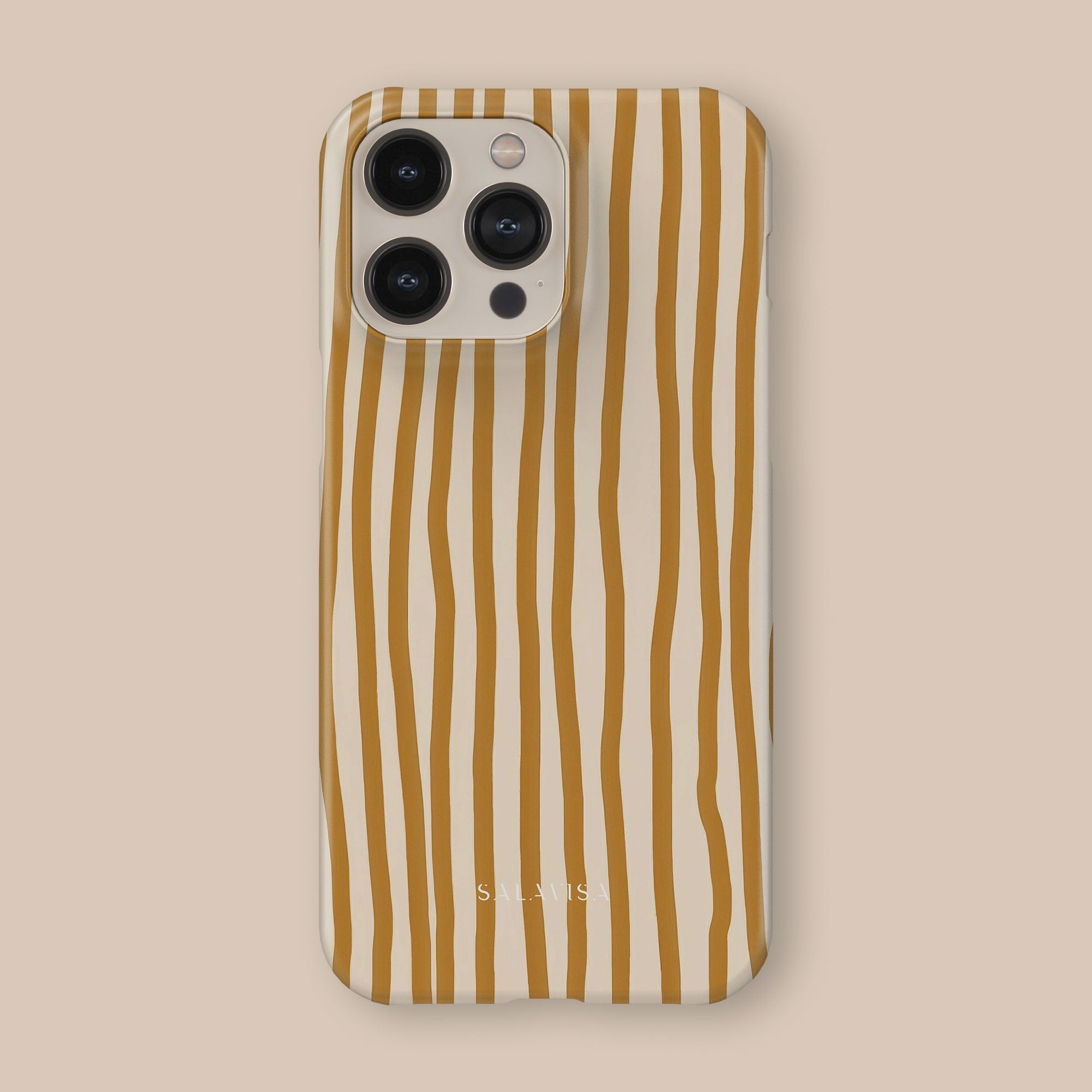 Wonky Mustard Phone Case — angle view — Salavisa