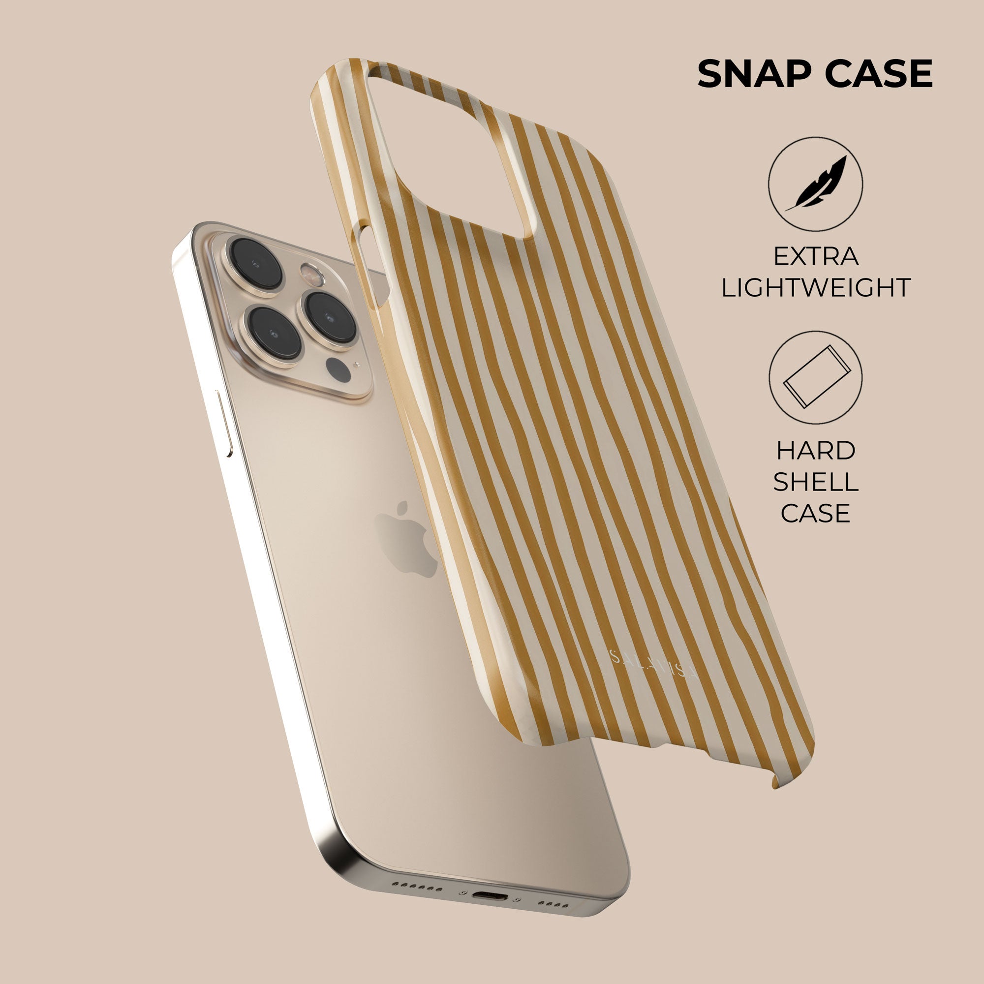 Wonky Mustard Phone Case — back view — Salavisa
