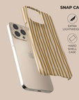 Wonky Mustard Phone Case — back view