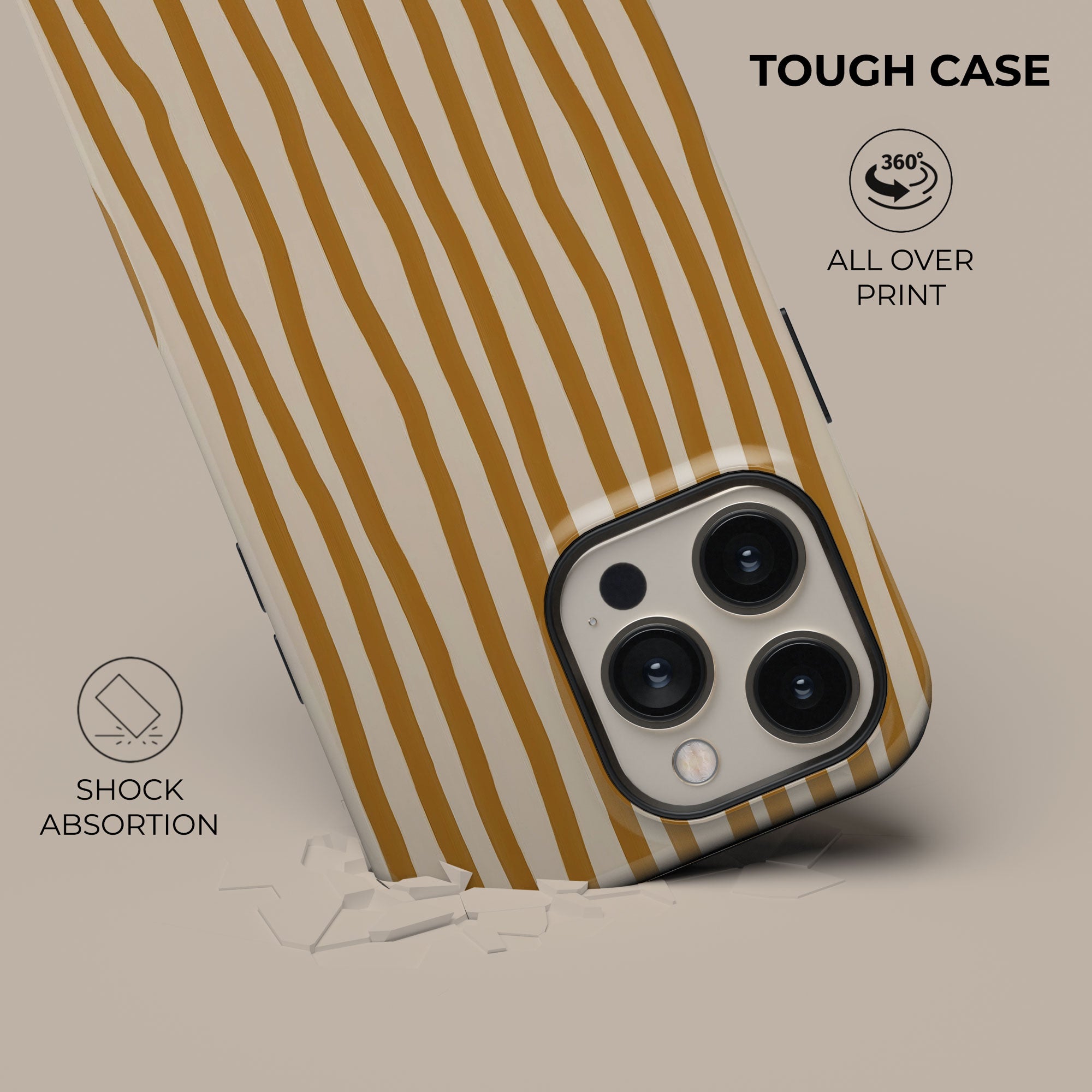 Wonky Mustard Phone Case — detail view