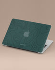 Forest Green Topographic MacBook Case MacBook Cases - SALAVISA