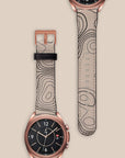 Beige Topographic Galaxy Watch Band Samsung Galaxy Watch Band - SALAVISA