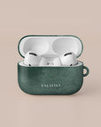 Forest Green Watercolor AirPods Case