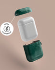 Forest Green Watercolor AirPods Case