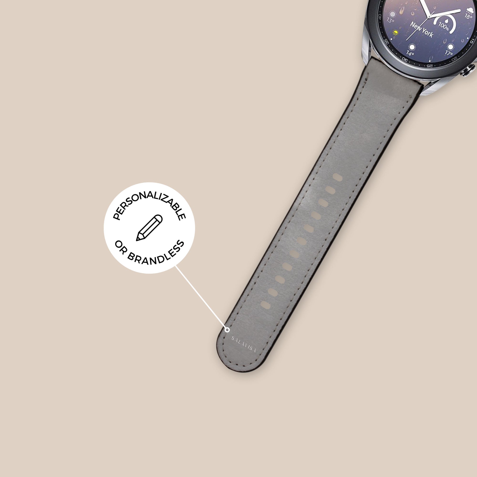 Light Grey Watercolor Galaxy Watch Band Samsung Galaxy Watch Band - SALAVISA