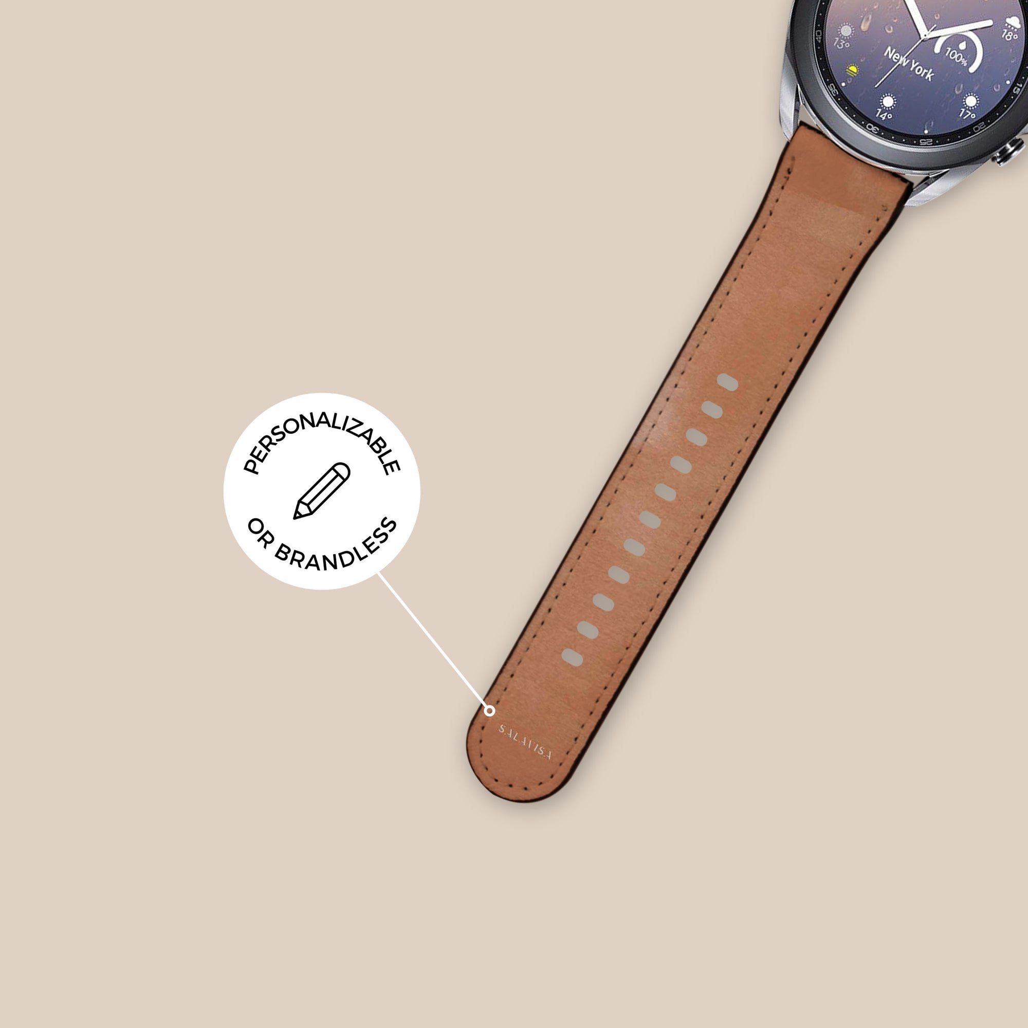 Peach Watercolor Galaxy Watch Band Samsung Galaxy Watch Band - SALAVISA