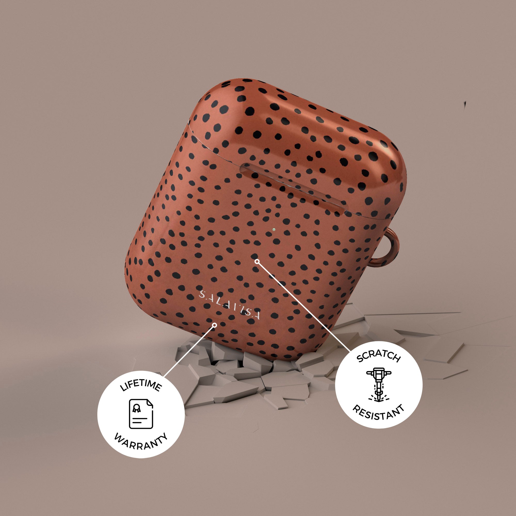 Orange Polka Dots AirPods Case