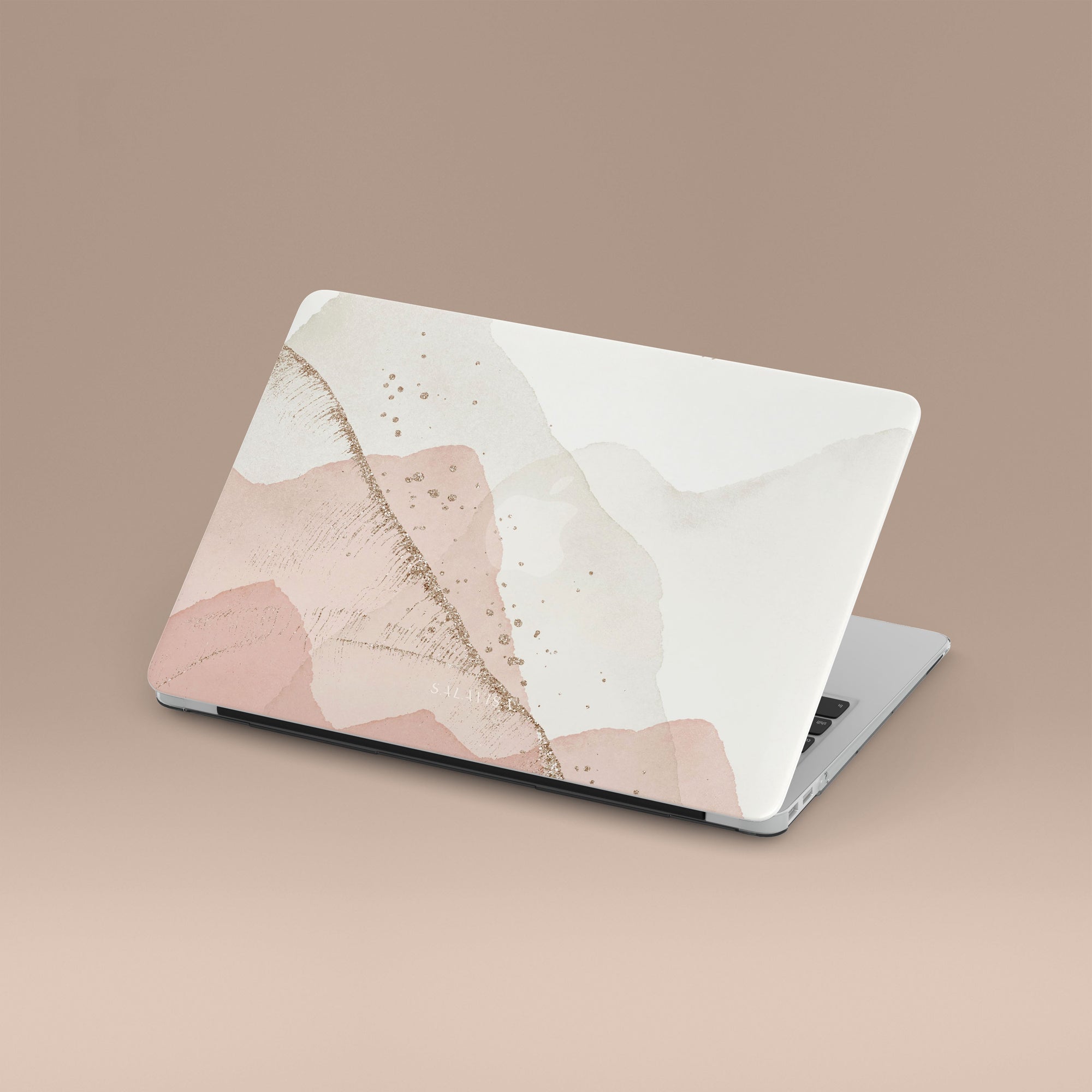 Pink &amp; Gold Abstract MacBook Case MacBook Cases - SALAVISA