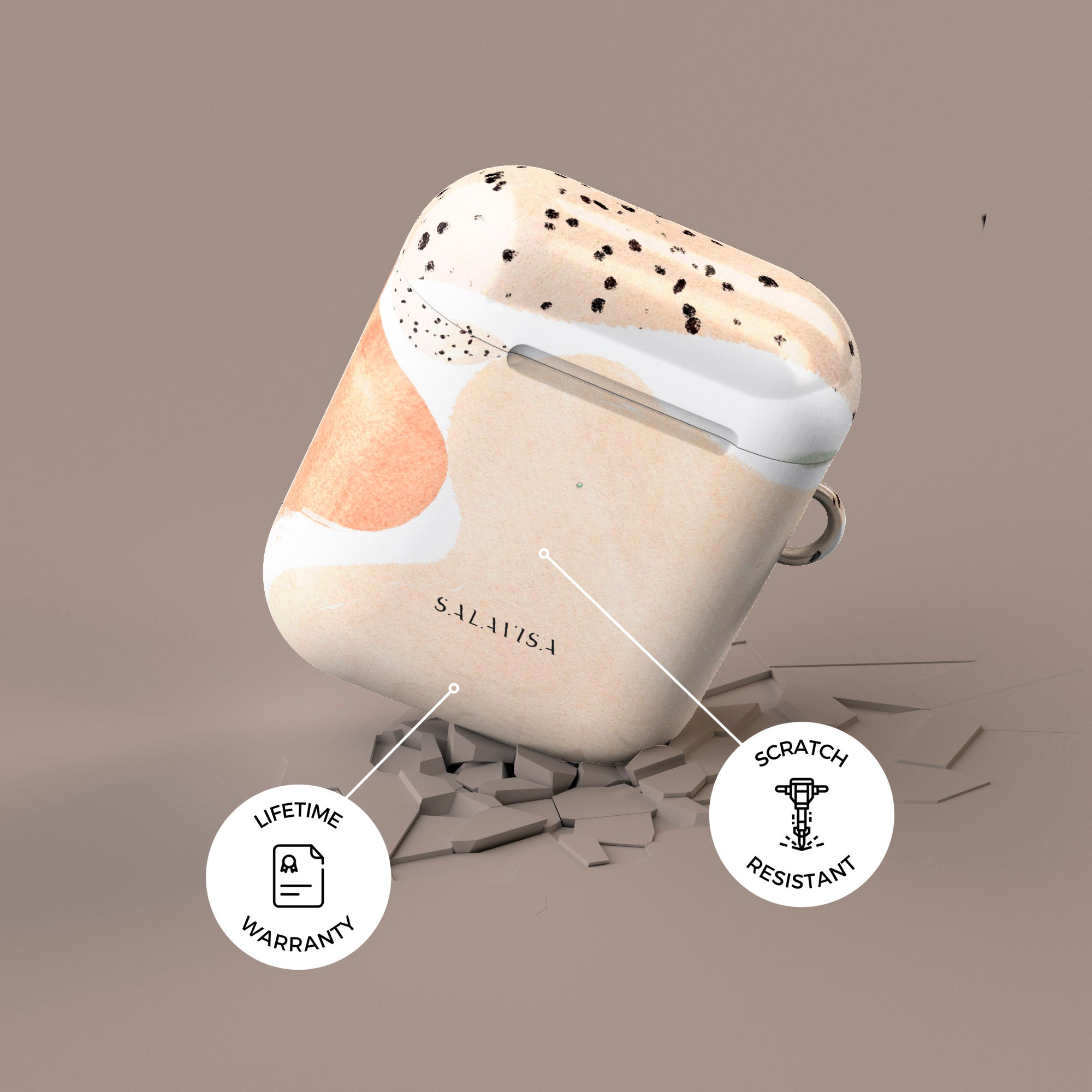 Beige Shapes AirPods Case