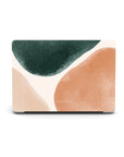 Peach & Forest Green Luxe Shapes MacBook Case MacBook Cases - SALAVISA