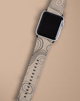 Beige Topographic Watch Strap Apple Watch Bands - SALAVISA