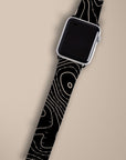 Black Topographic Watch Strap Apple Watch Bands - SALAVISA