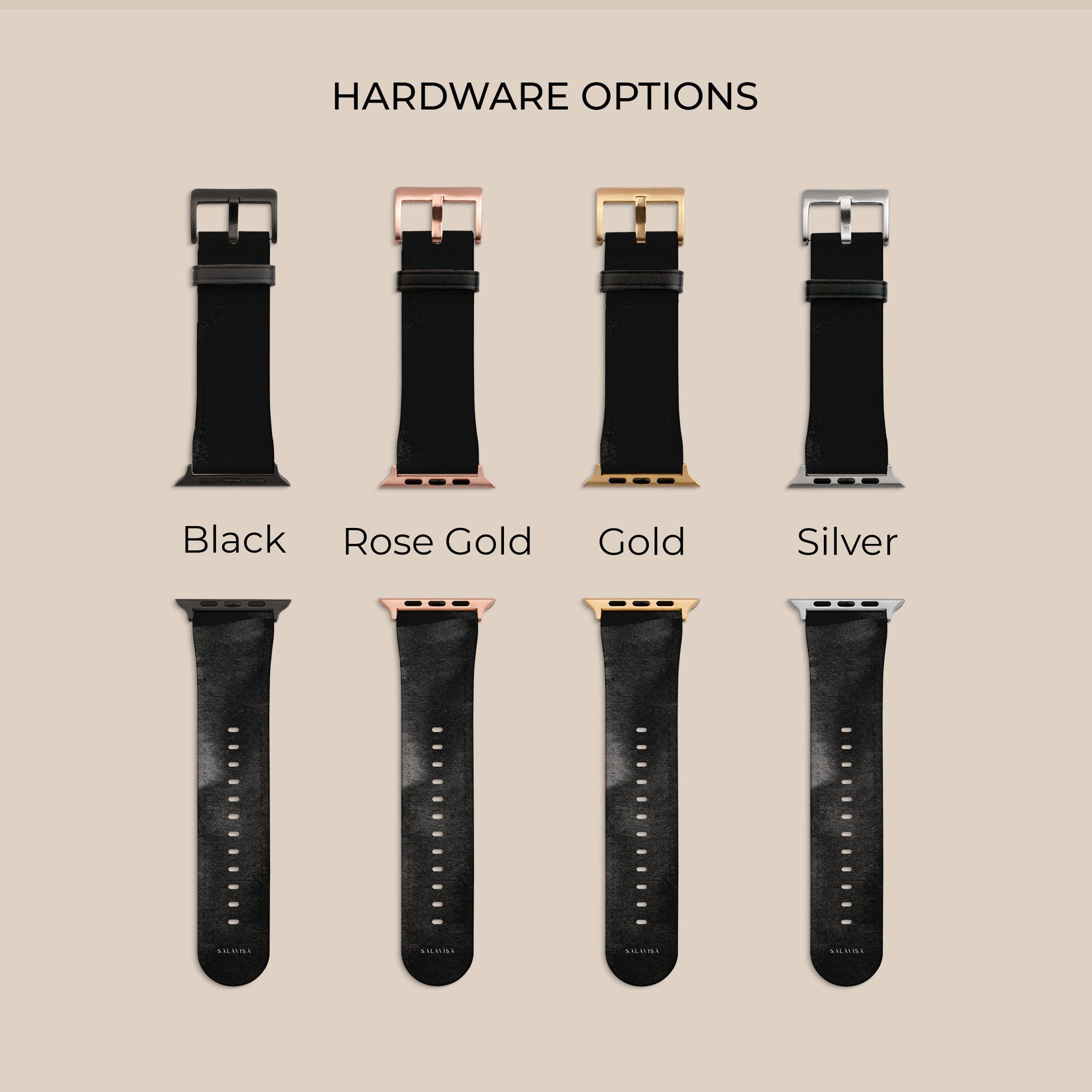 Black Watercolor Apple Watch Band Apple Watch Bands - SALAVISA