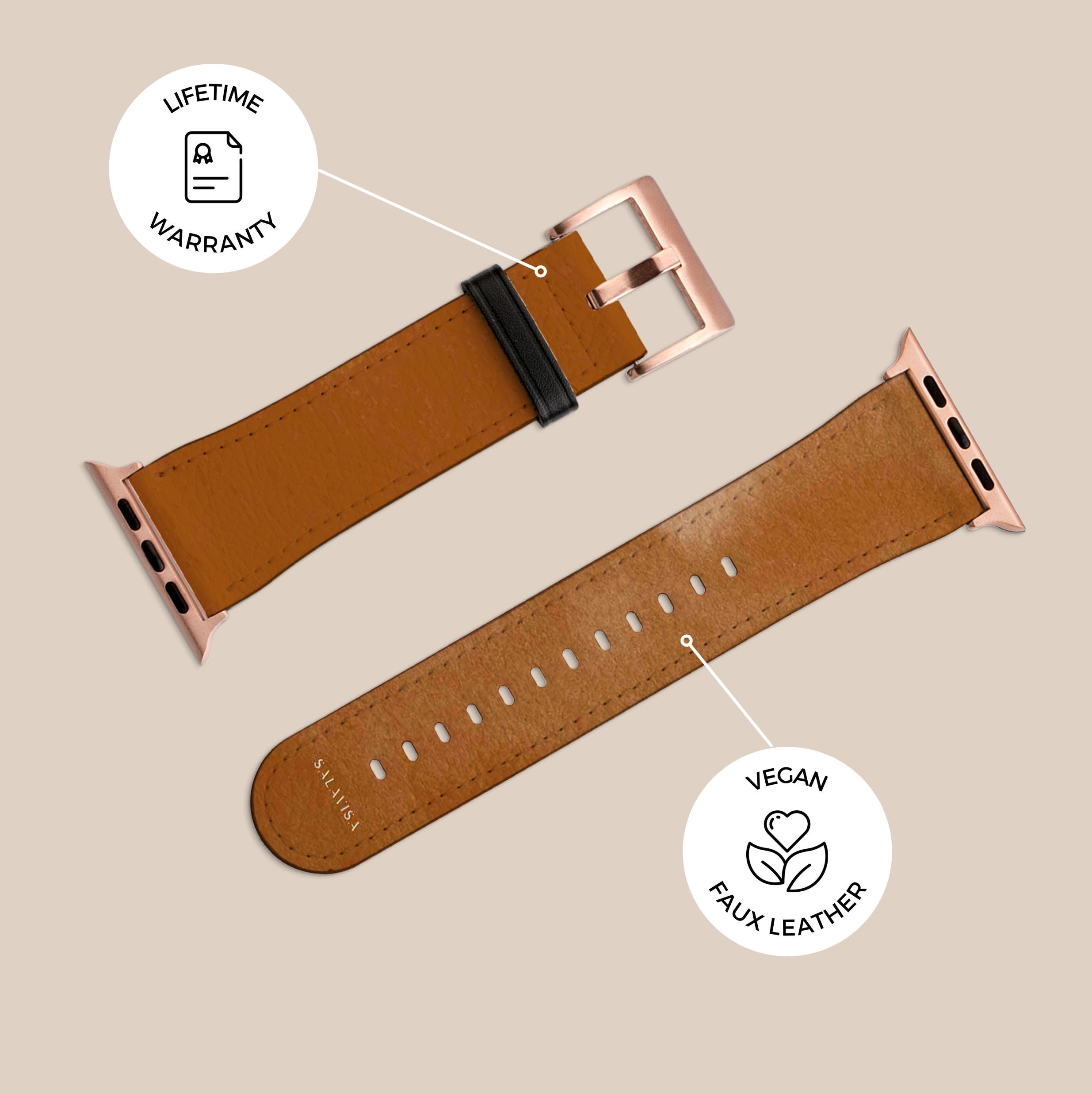 Burnt Orange Watercolor Apple Watch Band SALAVISA