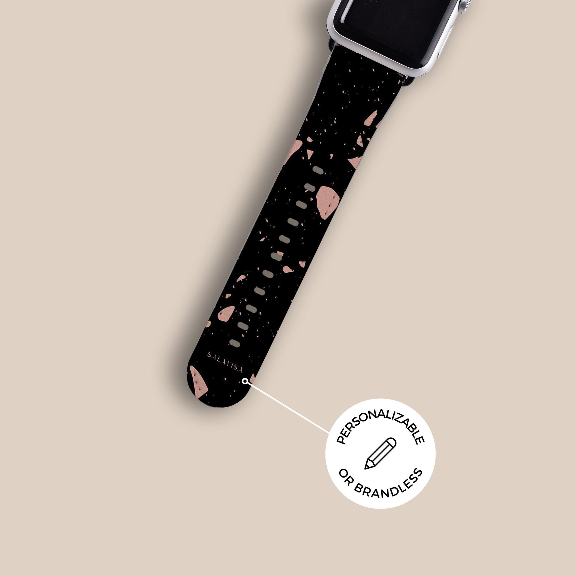 Peach Black Terrazzo Apple Watch Band Apple Watch Bands - SALAVISA