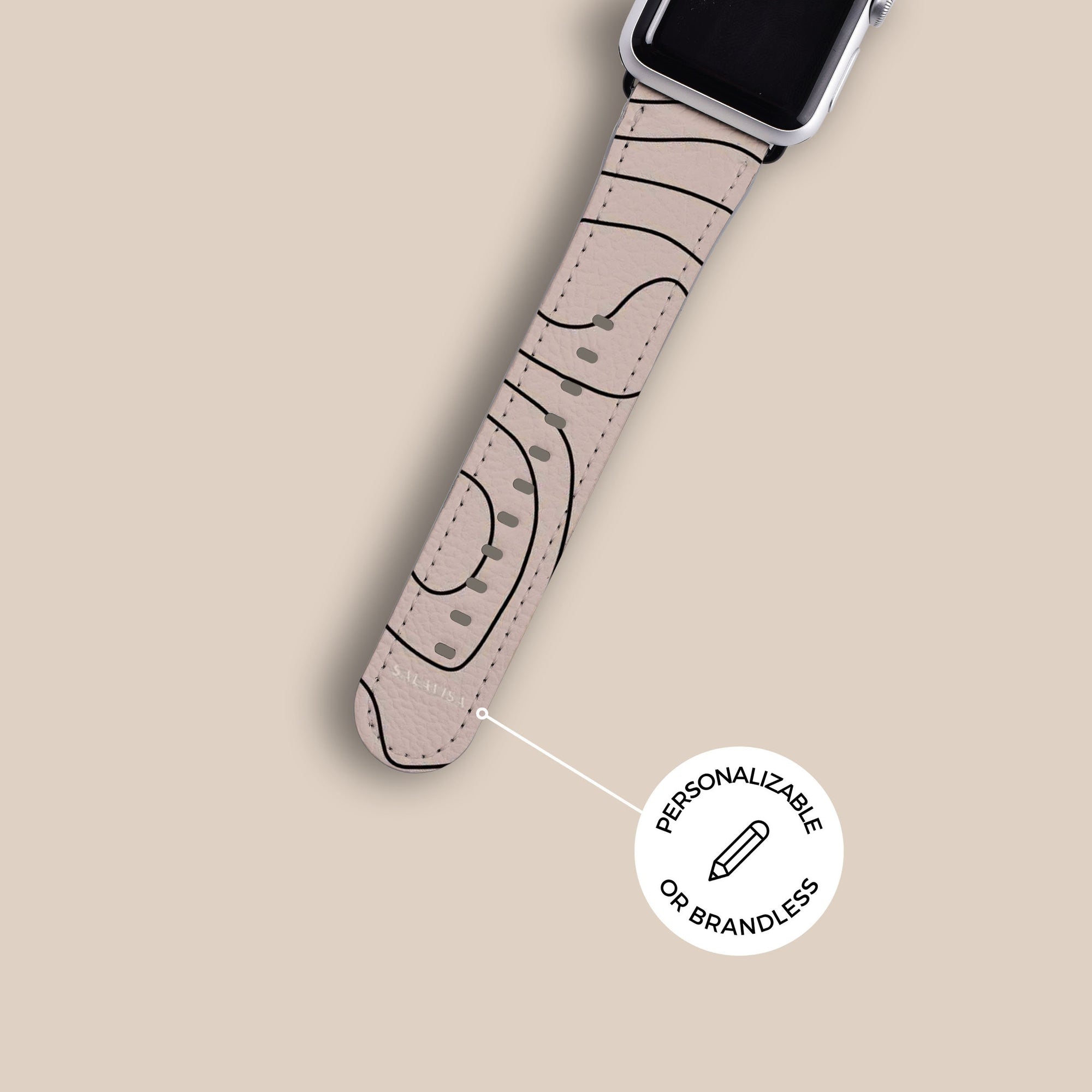 Rose Pink Topographic Apple Watch Band Apple Watch Bands - SALAVISA